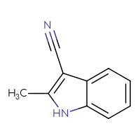 Chemical structure of 2-methyl-1H-indole-3-carbonitrile - CSSB00011996389