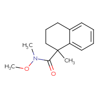 Chemical structure of N-methoxy-N,1-dimethyl-1,2,3,4-tetrahydronaphthalene-1-carboxamide - CSSB01995467416