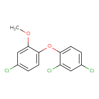 Chemical structure of 4-chloro-1-(2,4-dichlorophenoxy)-2-methoxybenzene - CSSB00102509386