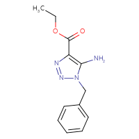 Chemical structure of ethyl 5-amino-1-benzyl-1H-1,2,3-triazole-4-carboxylate - CSSB00000011526