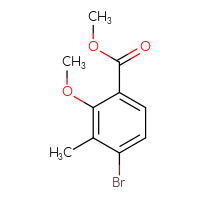Chemical structure of methyl 4-bromo-2-methoxy-3-methylbenzoate - CSSB00010764381