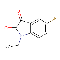 Chemical structure of 1-ethyl-5-fluoro-2,3-dihydro-1H-indole-2,3-dione - CSSB00011232257