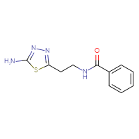 Chemical structure of N-[2-(5-amino-1,3,4-thiadiazol-2-yl)ethyl]benzamide - CSSB00020597395