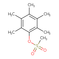 Chemical structure of 2,3,4,5,6-pentamethylphenyl methanesulfonate - CSSB14922255139