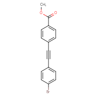 Chemical structure of methyl 4-[2-(4-bromophenyl)ethynyl]benzoate - CSSB06454646287