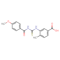 Chemical structure of 3-({[(4-methoxyphenyl)formamido]methanethioyl}amino)-4-methylbenzoic acid - CSSB00102605710