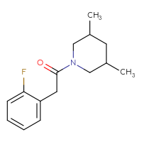 Chemical structure of 1-(3,5-dimethylpiperidin-1-yl)-2-(2-fluorophenyl)ethan-1-one - CSSB00103745056