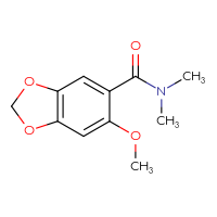 Chemical structure of 6-methoxy-N,N-dimethyl-2H-1,3-benzodioxole-5-carboxamide - CSSB01993073207