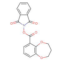 Chemical structure of 1,3-dioxo-2,3-dihydro-1H-isoindol-2-yl 3,4-dihydro-2H-1,5-benzodioxepine-6-carboxylate - CSSB00116212517