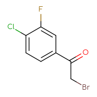 Chemical structure of 2-bromo-1-(4-chloro-3-fluorophenyl)ethan-1-one - CSSB00012351892