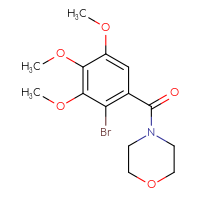 Chemical structure of 4-(2-bromo-3,4,5-trimethoxybenzoyl)morpholine - CSSB00020600035