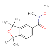 Chemical structure of N-methoxy-N,1,1,3,3-pentamethyl-1,3-dihydro-2-benzofuran-5-carboxamide - CSSB15072410559