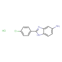 Chemical structure of 2-(4-chlorophenyl)-1H-1,3-benzodiazol-5-amine hydrochloride - CSSB00103155604