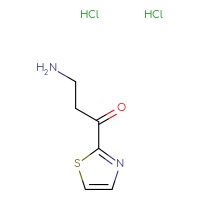 Chemical structure of 3-amino-1-(1,3-thiazol-2-yl)propan-1-one dihydrochloride - CSSB14929179471