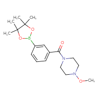Chemical structure of 1-methoxy-4-[3-(4,4,5,5-tetramethyl-1,3,2-dioxaborolan-2-yl)benzoyl]piperazine - CSSB02229498536