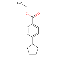 Chemical structure of ethyl 4-cyclopentylbenzoate - CSSB00044356039