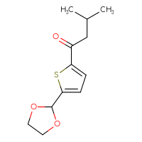 Chemical structure of 1-[5-(1,3-dioxolan-2-yl)thiophen-2-yl]-3-methylbutan-1-one - CSSB00010179202