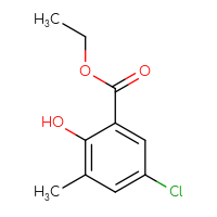 Chemical structure of ethyl 5-chloro-2-hydroxy-3-methylbenzoate - CSSB00010164420