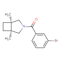 Chemical structure of (1R,5S)-3-(3-bromobenzoyl)-1,5-dimethyl-3-azabicyclo[3.2.0]heptane - CSSB01990120501