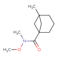 Chemical structure of N-methoxy-N,5-dimethylbicyclo[3.1.1]heptane-1-carboxamide - CSSB20462511449