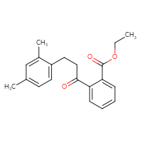 Chemical structure of ethyl 2-[3-(2,4-dimethylphenyl)propanoyl]benzoate - CSSB00020571395