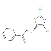 Chemical structure of 3-(2,4-dichloro-1,3-thiazol-5-yl)-1-phenylprop-2-en-1-one - CSSB00015206687