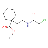 Chemical structure of methyl 1-[2-(2-chloroacetamido)ethyl]cyclohexane-1-carboxylate - CSSB21332080672