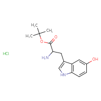 Chemical structure of tert-butyl 2-amino-3-(5-hydroxy-1H-indol-3-yl)propanoate hydrochloride - CSSB20621788257