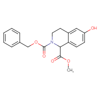 Chemical structure of 2-benzyl 1-methyl 6-hydroxy-1,2,3,4-tetrahydroisoquinoline-1,2-dicarboxylate - CSSB06611505035