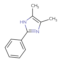 Chemical structure of 4,5-dimethyl-2-phenyl-1H-imidazole - CSSB00000024155