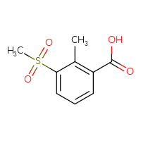 Chemical structure of 3-methanesulfonyl-2-methylbenzoic acid - CSSB00012350725