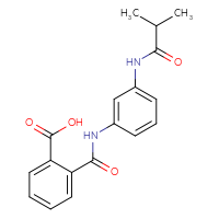 Chemical structure of 2-{[3-(2-methylpropanamido)phenyl]carbamoyl}benzoic acid - CSSB00020581333