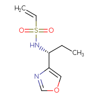 Chemical structure of N-[(1R)-1-(1,3-oxazol-4-yl)propyl]ethene-1-sulfonamide - CSSB14866621899
