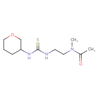 Chemical structure of N-methyl-N-(2-{[(oxan-3-yl)carbamothioyl]amino}ethyl)acetamide - CSSB21432498163