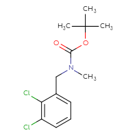Chemical structure of tert-butyl N-[(2,3-dichlorophenyl)methyl]-N-methylcarbamate - CSSB00011923829