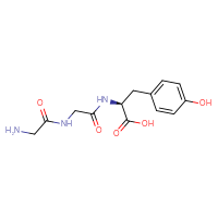 Chemical structure of (2S)-2-[2-(2-aminoacetamido)acetamido]-3-(4-hydroxyphenyl)propanoic acid - CSSB00000095553