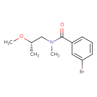 Chemical structure of 3-bromo-N-[(2S)-2-methoxypropyl]-N-methylbenzamide - CSSB06264712595