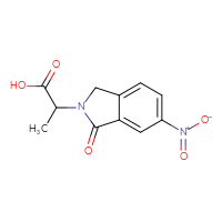 Chemical structure of 2-(6-nitro-1-oxo-2,3-dihydro-1H-isoindol-2-yl)propanoic acid - CSSB00020599585