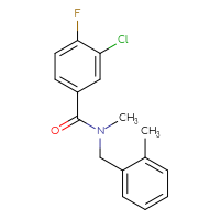 Chemical structure of 3-chloro-4-fluoro-N-methyl-N-[(2-methylphenyl)methyl]benzamide - CSSB02035226419