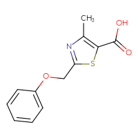 Chemical structure of 4-methyl-2-(phenoxymethyl)-1,3-thiazole-5-carboxylic acid - CSSB00000285471