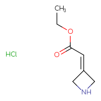 Chemical structure of ethyl 2-(azetidin-3-ylidene)acetate hydrochloride - CSSB00159269078