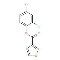 Chemical structure of 2,4-dichlorophenyl thiophene-3-carboxylate - CSSB01994832141