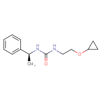 Chemical structure of 3-(2-cyclopropoxyethyl)-1-[(1S)-1-phenylethyl]urea - CSSB00998131582