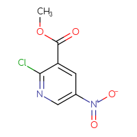Chemical structure of methyl 2-chloro-5-nitropyridine-3-carboxylate - CSSB00011934717