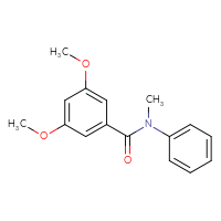 Chemical structure of 3,5-dimethoxy-N-methyl-N-phenylbenzamide - CSSB00026421441