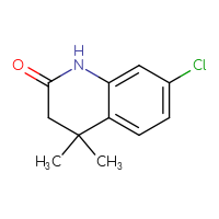 Chemical structure of 7-chloro-4,4-dimethyl-1,2,3,4-tetrahydroquinolin-2-one - CSSB00010233054