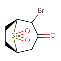 Chemical structure of (1S,5R)-2-bromo-8λ⁶-thiabicyclo[3.2.1]octane-3,8,8-trione - CSSB21103095941