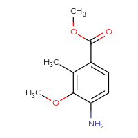 Chemical structure of methyl 4-amino-3-methoxy-2-methylbenzoate - CSSB00010764314