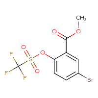 Chemical structure of methyl 5-bromo-2-(trifluoromethanesulfonyloxy)benzoate - CSSB06788054195