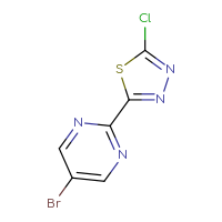 Chemical structure of 5-bromo-2-(5-chloro-1,3,4-thiadiazol-2-yl)pyrimidine - CSSB00116750363